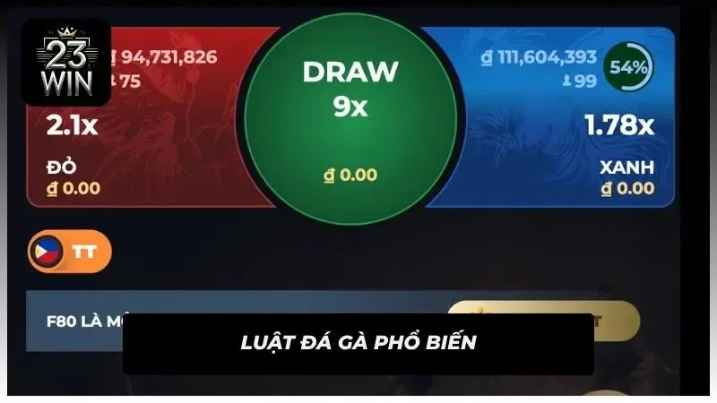 Luật đá gà phổ biến của mỗi loại hình mà anh em cần nắm khi tham gia chơi tại sảnh